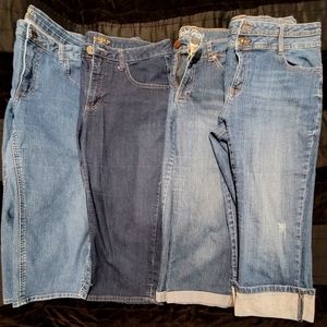 4 pairs of capri jeans size 14